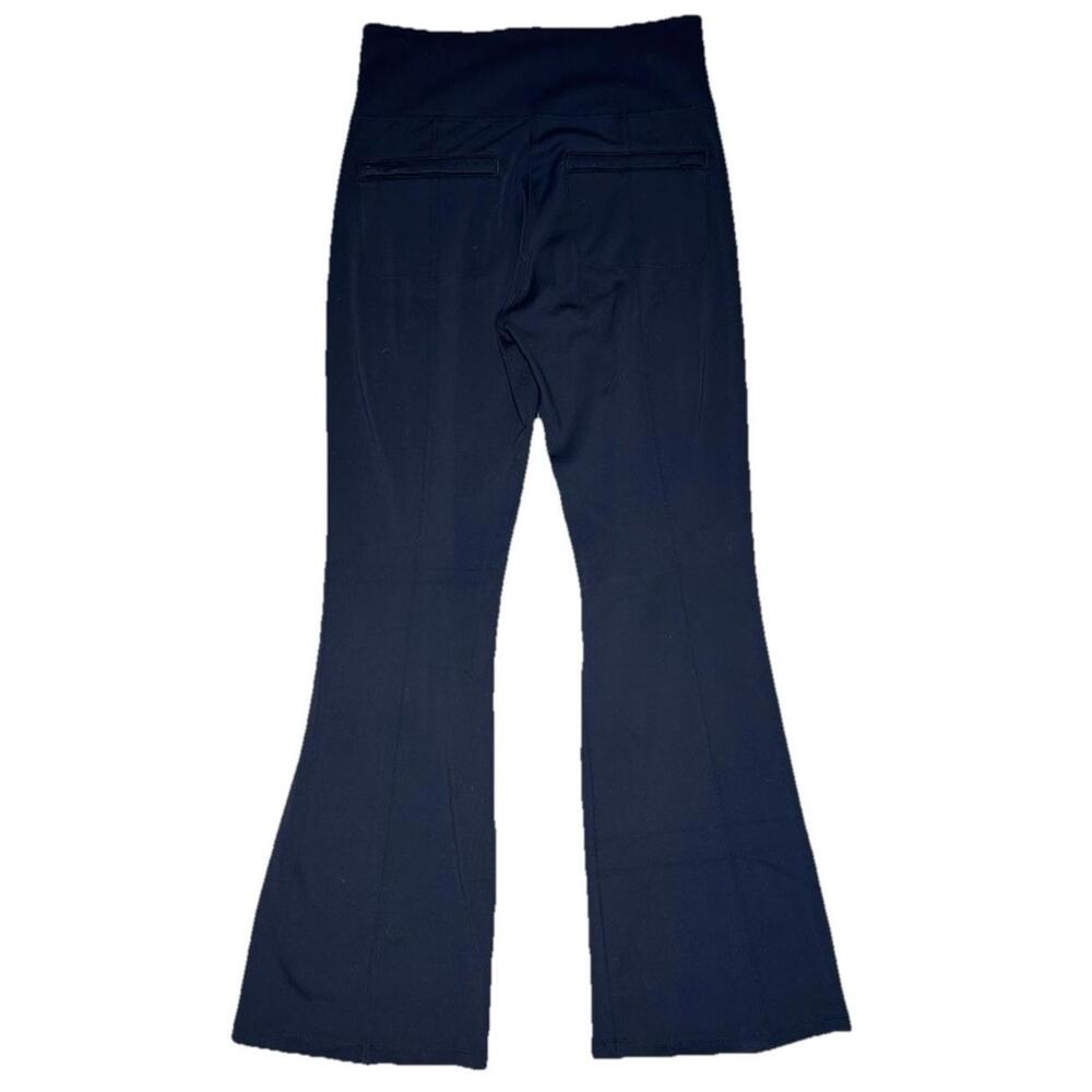 Athleta Pants Womens S Black Stretch Delancey Flare Leg Athleticwear Pockets - Picture 4 of 7